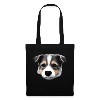 Propriétaire de chien Berger australien Chien Chiot - Sac en tissu - noir - Devant