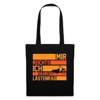 Fahrrad Lastenfahrrad Lastenrad - Stoffbeutel - Schwarz - Vorne