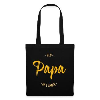 Papa de l'année - Sac en tissu - noir - Devant