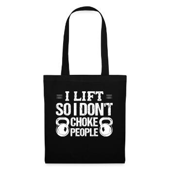 I Lift So I Don't Choke Workout Training Weight Li - Tote Bag - black - Front