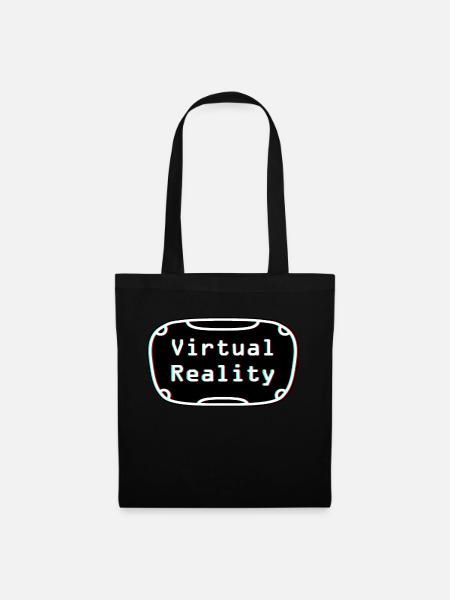 Virtual-Reality-Erlebnis - VR-Headset-Design - Stoffbeutel - Schwarz