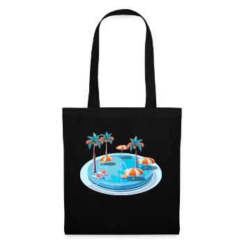 Une piscine de rêve - Sac en tissu - noir - Devant