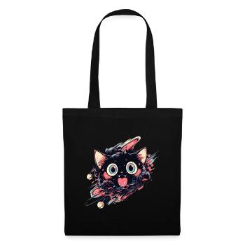 Anime Kawaii Cat Japanese - Tote Bag - black - Front
