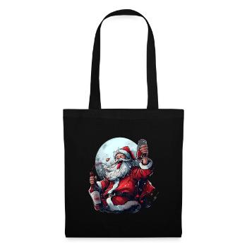 Drunk Santa Funny Christmas Drinking - Tote Bag - black - Front