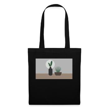 Potted Plants in neutralen Tönen - Stoffbeutel - Schwarz - Vorne