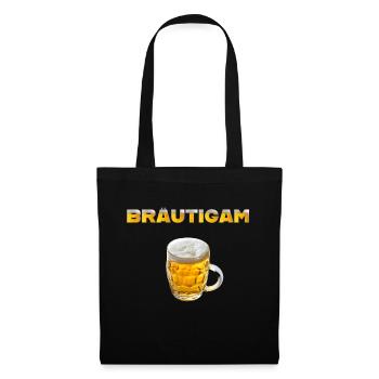 Bräutigam Bierkrug - Stoffbeutel - Schwarz - Vorne
