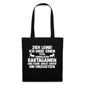 Reptilien Bartagame Bartagamen - Stoffbeutel - Schwarz - Vorne