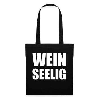 Weinseelig - Stoffbeutel - Schwarz - Vorne