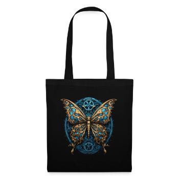 Papillon machine - Sac en tissu - noir - Devant