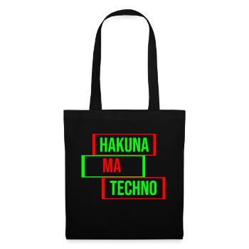 techno music quote - Tote Bag - black - Front
