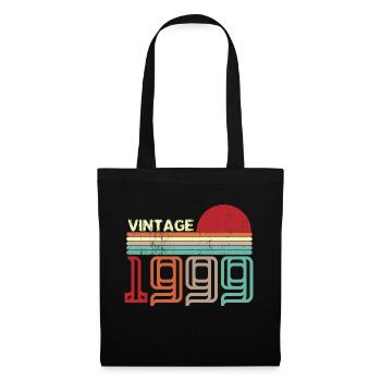 Vintage 1999 Anniversaire rétro sunset design - Sac en tissu - noir - Devant