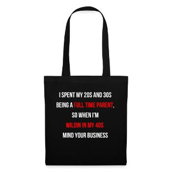 Party Making Parents Parenting Dating English - Sac en tissu - noir - Devant