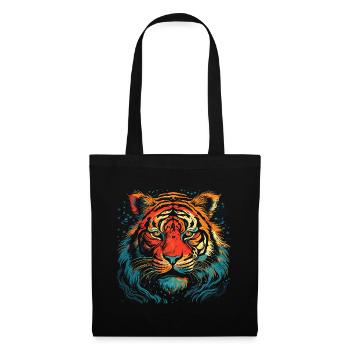 Tigre - Sac en tissu - noir - Devant