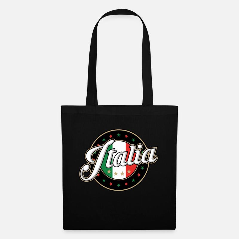 Italien - Stoffbeutel - Schwarz