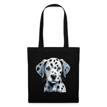 Chiot dalmatien mignon - Sac en tissu - noir - Devant