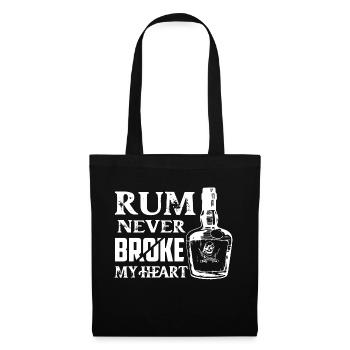 Le rhum ne m’a jamais brisé le cœur en buvant de l’alcool - Sac en tissu - noir - Devant