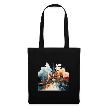 Fascinating abstract painting of the Eiffel Tower - Tote Bag - black - Front