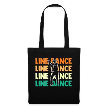 Danseur de danse en ligne - Sac en tissu - noir - Devant