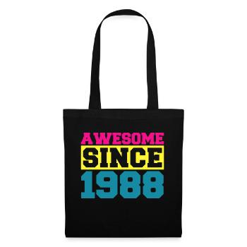 Awesome since 1988. Funny gift men women birthday - Sac en tissu - noir - Devant