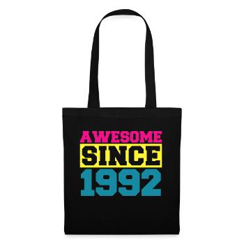 Awesome since 1992. Funny gift men women birthday - Sac en tissu - noir - Devant