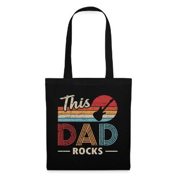 Ce papa rocks bassiste - Sac en tissu - noir - Devant