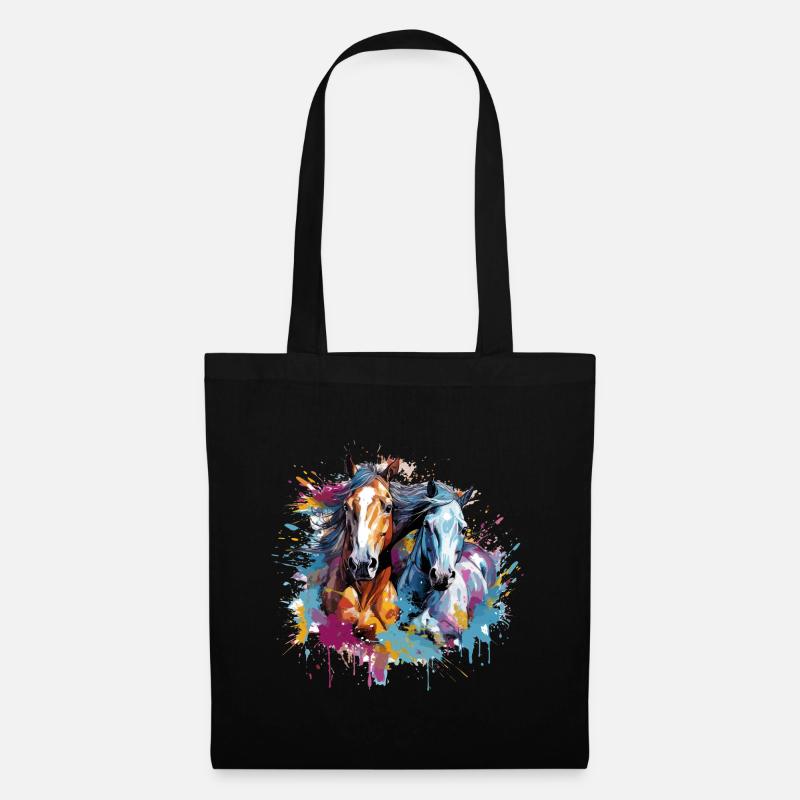Horses, horses - Tote Bag - black