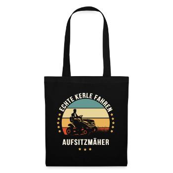 COOLE TYPEN FAHREN AUFSITZMÄHER - Stoffbeutel - Schwarz - Vorne