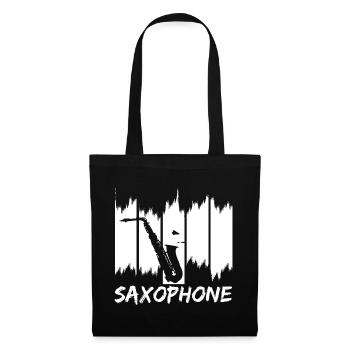 Saxophone Sketch - Tote Bag - black - Front