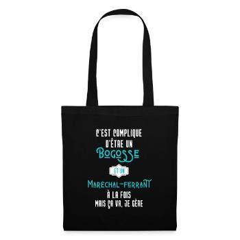 C'est compliqué d'être Bogosse et Maréchal-ferrant - Sac en tissu - noir - Devant