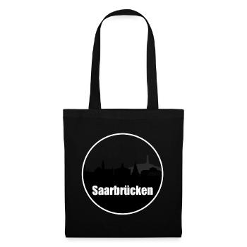 Saarbrücken Transparent Skyline - Sac en tissu - noir - Devant