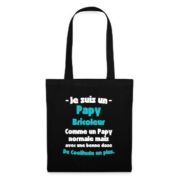 Papy Bricoleur, Maître du DIY - Sac en tissu - noir - Devant