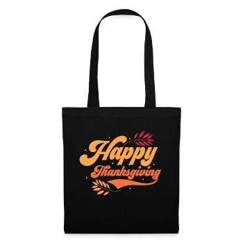 Happy Thanksgiving Turkey Day Fall Family - Tote Bag - black - Front