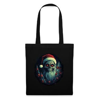 Zombie with Santa hat - Tote Bag - black - Front