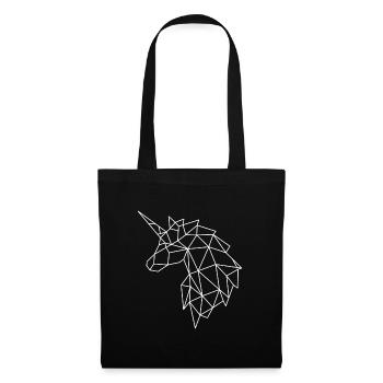 Licorne géométrique dans le style polygonal - Sac en tissu - noir - Devant