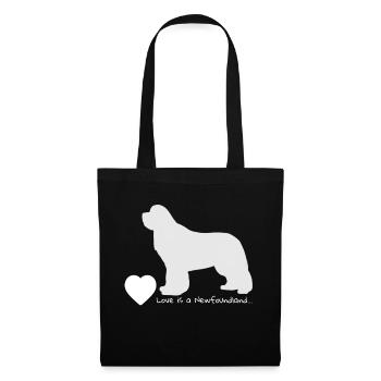Love is a Newfoundland 004 - Stoffbeutel - Schwarz - Vorne