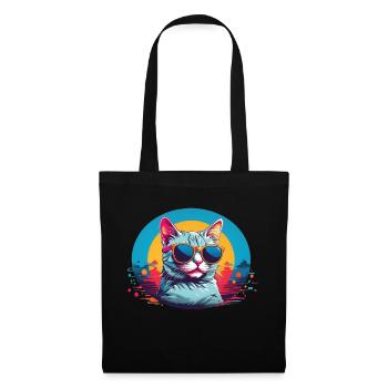 Cool Cat with Sungalsses - Tote Bag - black - Front