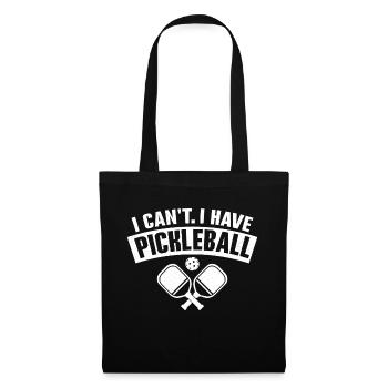 Je ne peux pas. J’ai un joueur de raquette de raquette de pickleball - Sac en tissu - noir - Devant