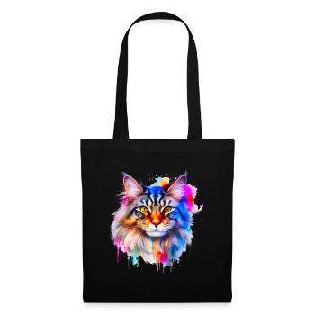Maine Coon Cat - Tote Bag - black - Front