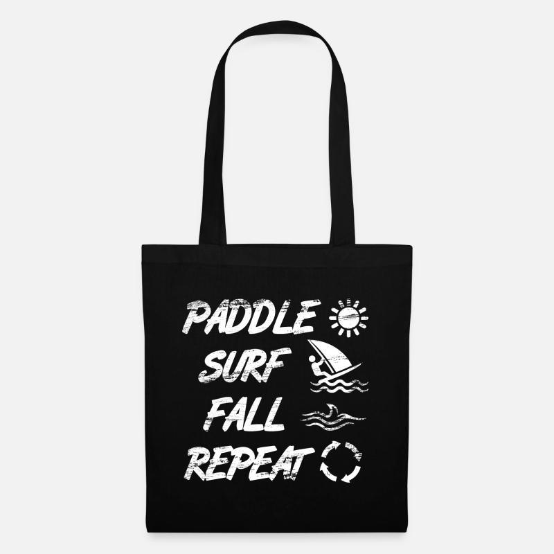 Windsurfer Spruch - Stoffbeutel - Schwarz
