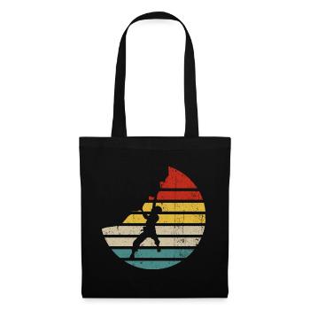 Retro Sunset Kick Silhouette - Tote Bag - black - Front