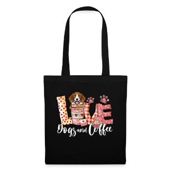 Beagle Dog Coffee Lover Dog Mom Valentines Day - Tote Bag - black - Front