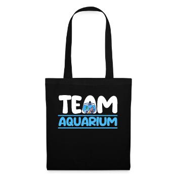 Aquarium Fische Aquaristik - Stoffbeutel - Schwarz - Vorne