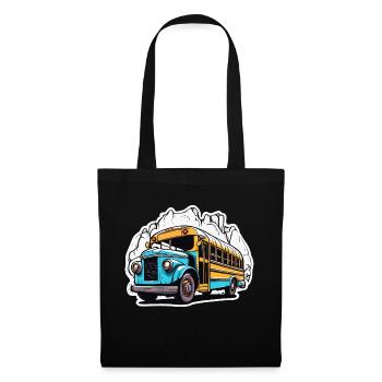Bus / school bus / yellow / comic / old school - Tote Bag - black - Front