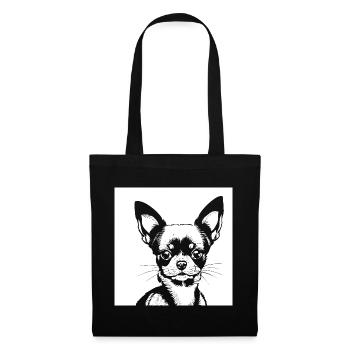 Chihuahua drôle portant des lunettes de soleil Chihuahuas - Sac en tissu - noir - Devant