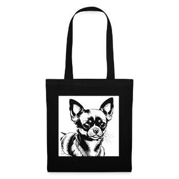 Chihuahua drôle portant des lunettes de soleil Chihuahuas - Sac en tissu - noir - Devant