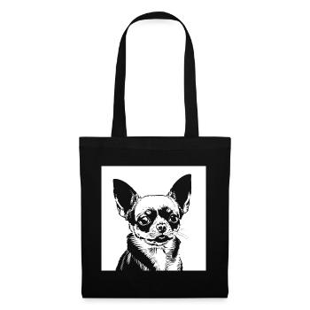 Drôle Chihuahua portant des lunettes de soleil Chihuahuas - Sac en tissu - noir - Devant