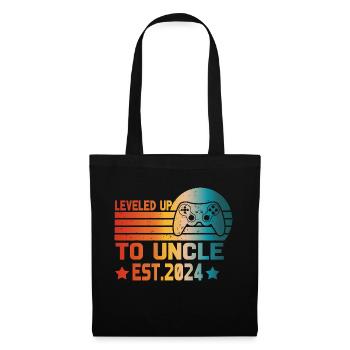 leveled up to uncle Level Unlocked Est uncle 2024 - Sac en tissu - noir - Devant