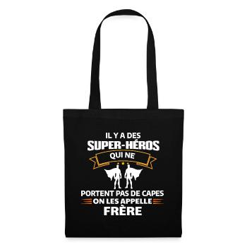 Super-Héros Frère Sans Cape - Sac en tissu - noir - Devant