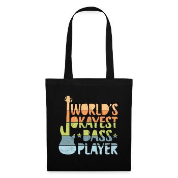 worlds okayest bassiste hell copy - Sac en tissu - noir - Devant