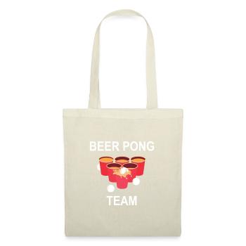 Beer Pong Mannschaft - Stoffbeutel - Natur - Vorne